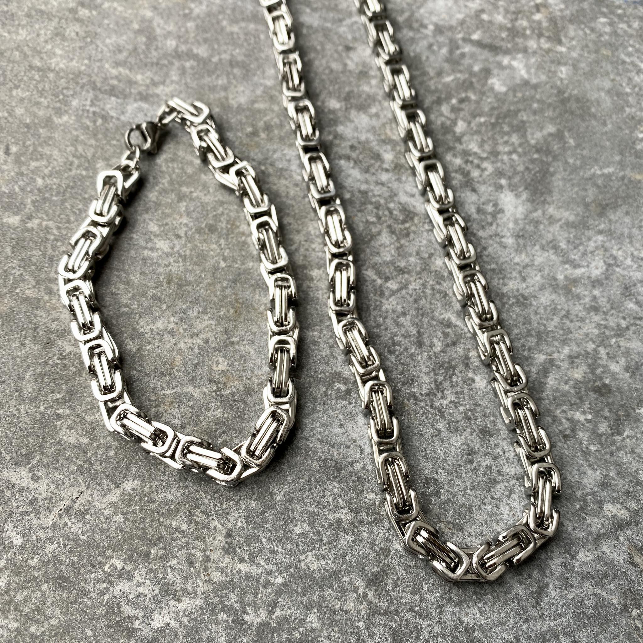 Herrasett hálsmen og armband