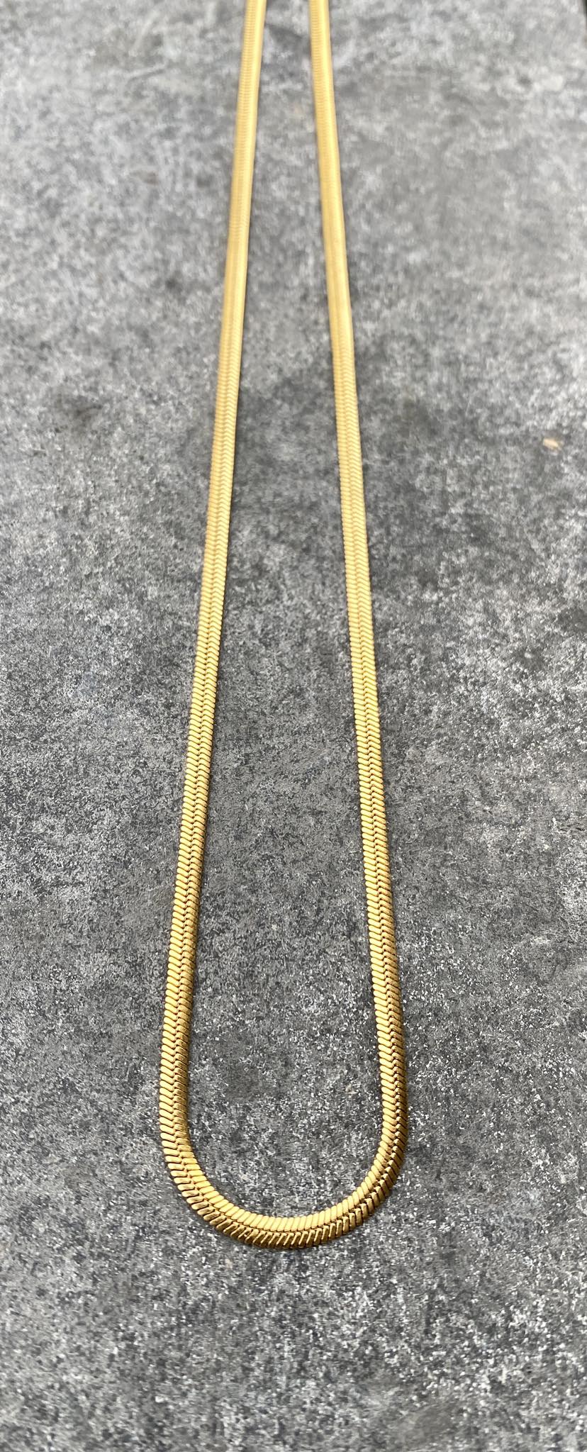 Gyllt fiskabeina keðja grönn 45 cm