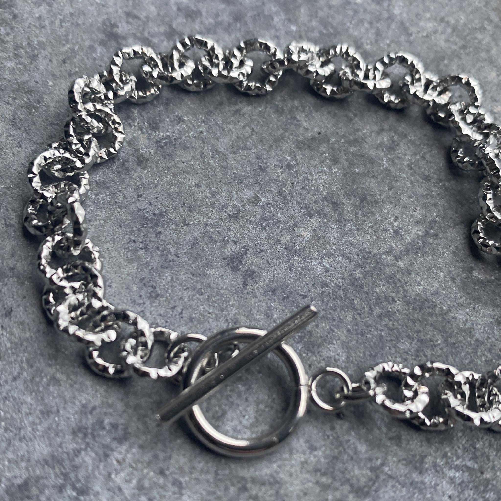 Armband dömu silfur með hringlás