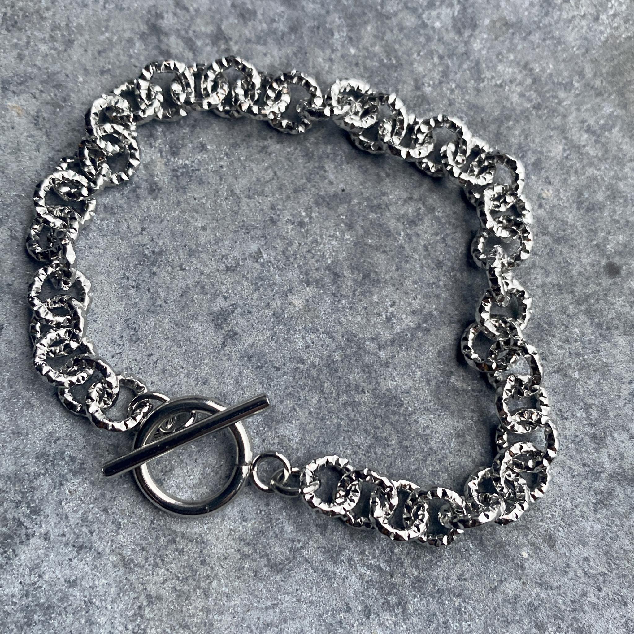 Armband dömu silfur með hringlás