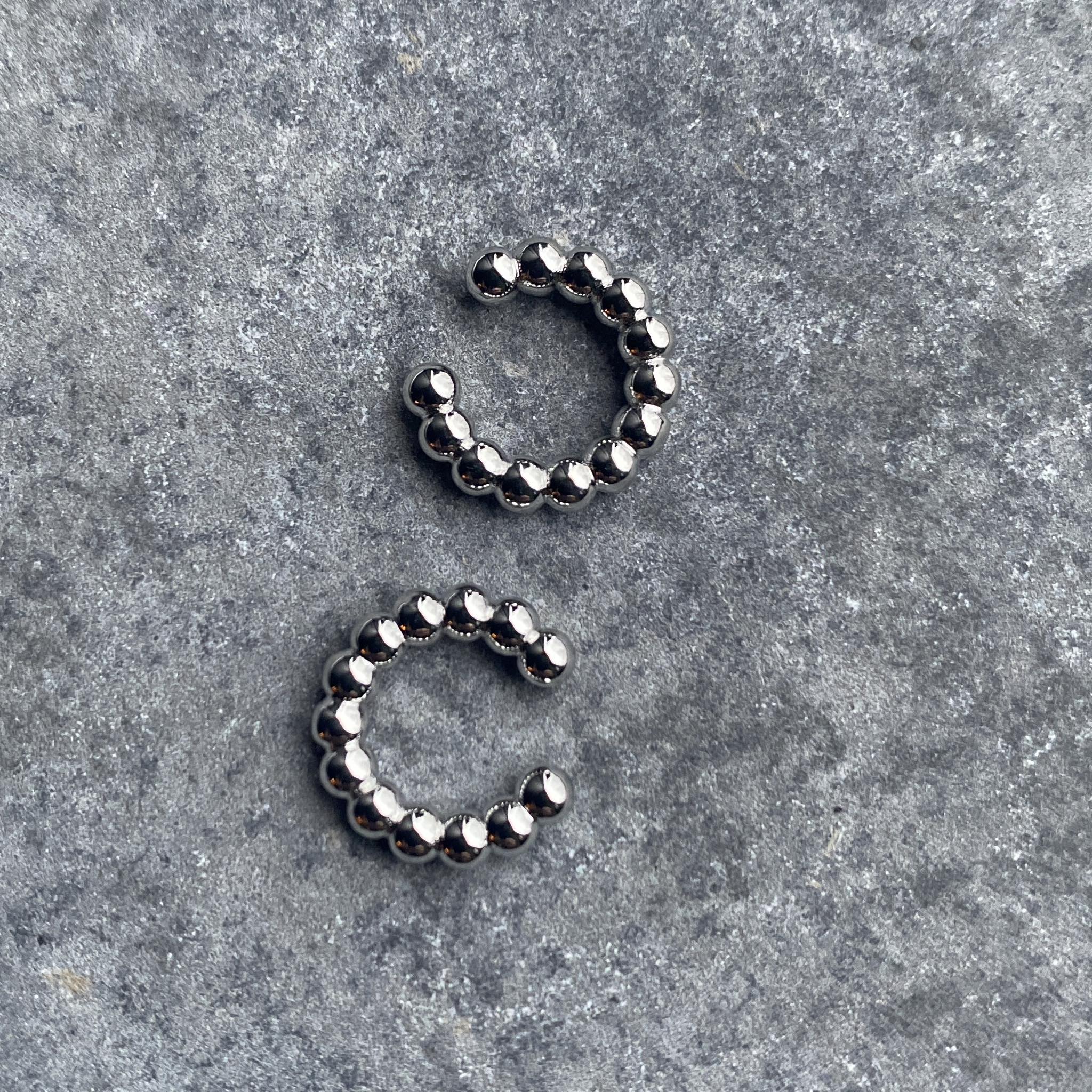 Lokkur í eyra "cuff" smellir á eyrað ofarlega silfur