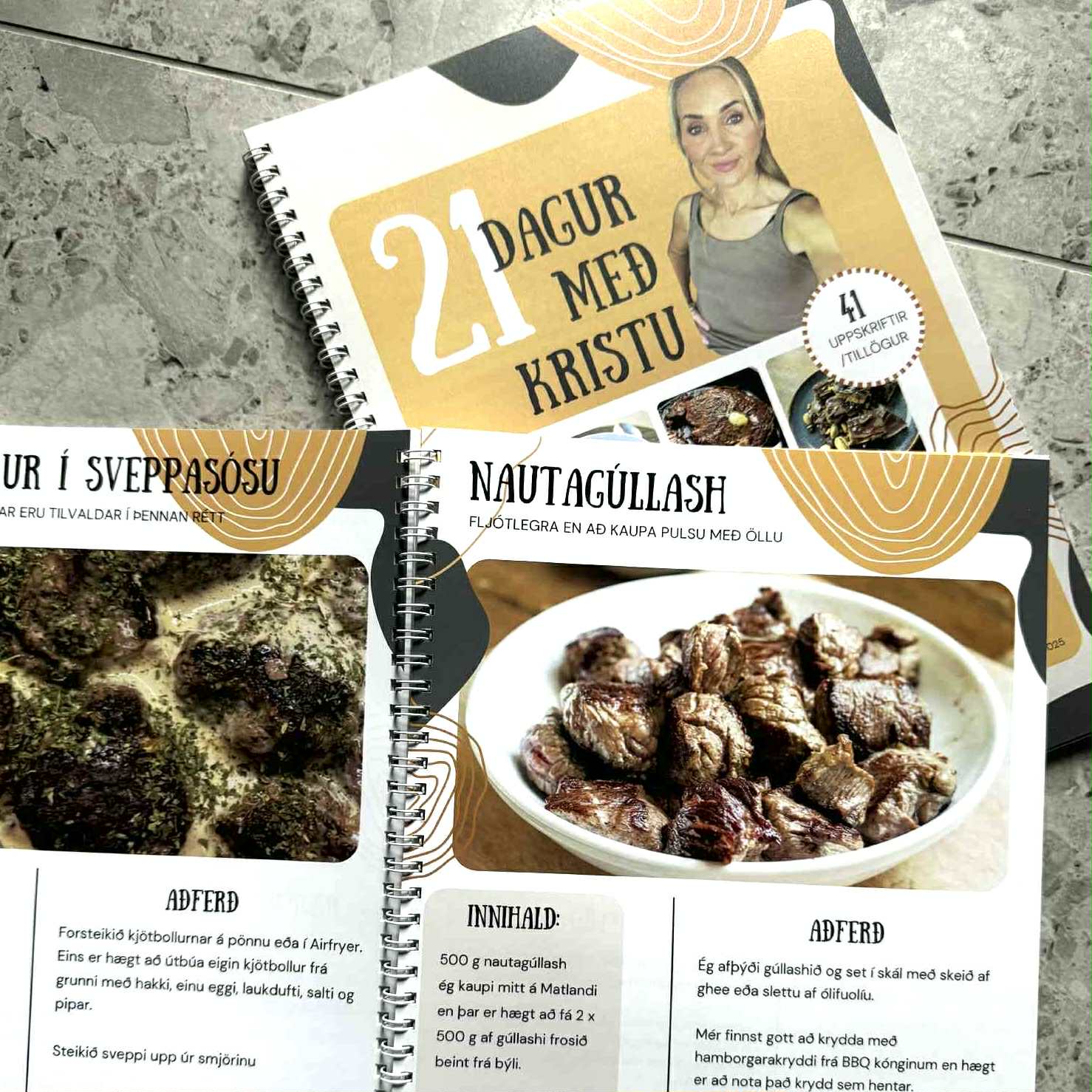 21 dags áskorun, lokaður hópur með útprentaðri gormaðri bók auk vefútgáfu